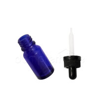 Glasflasche mit Pipette | 10ml Dunkelblau