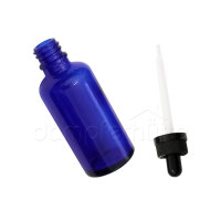 Glasflasche mit Pipette | 50ml Dunkelblau