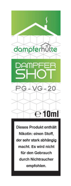 Dampferhütte Shot 50/50 20mg