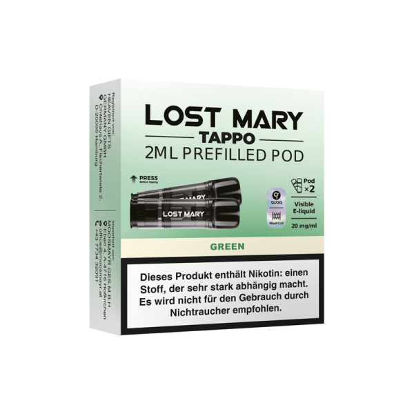 Lost Mary - TAPPO Einweg-Pod 20mg (2 Stk.) Green