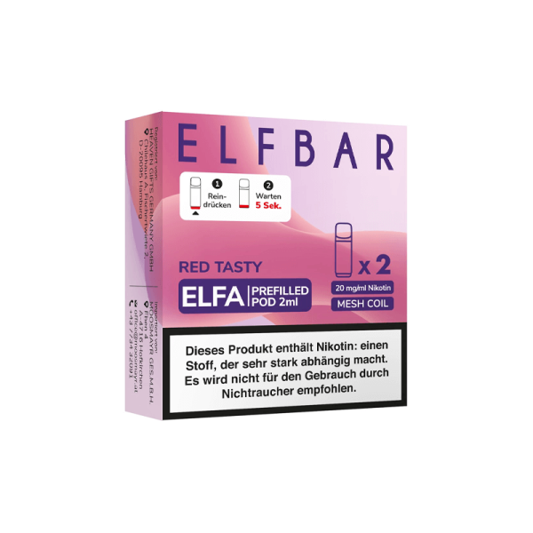 Elfbar - ELFA Einweg-Pod 20mg (2 Stk.) Red Tasty