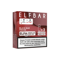 Elfbar - ELFA Einweg-Pod 20mg (2 Stk.) Black Bar Freeze